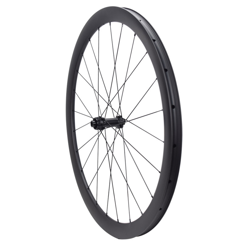Straight-pull center-lock hub wheelset