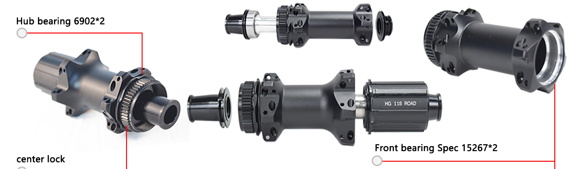 SA-RD02 disc brake carbon wheels center lock hub