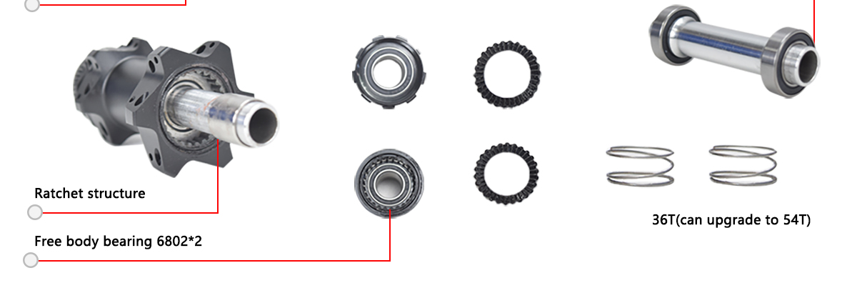 RD02 ratchet 36T hub,durable and stable