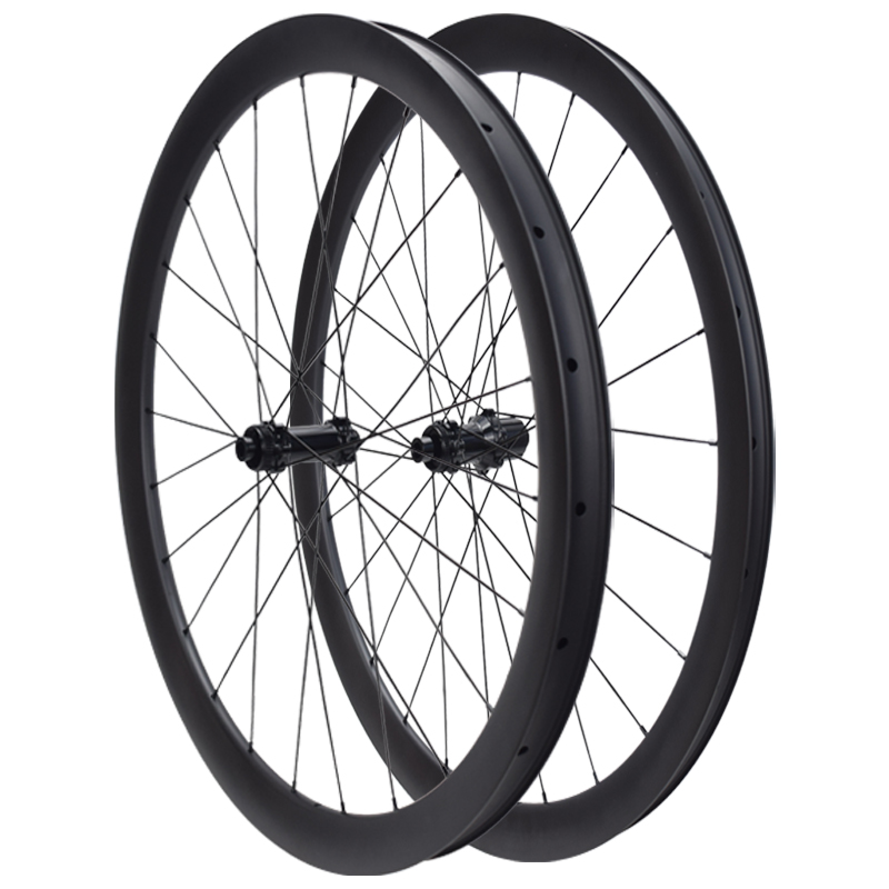 Road carbon fiber bicycle wheelset