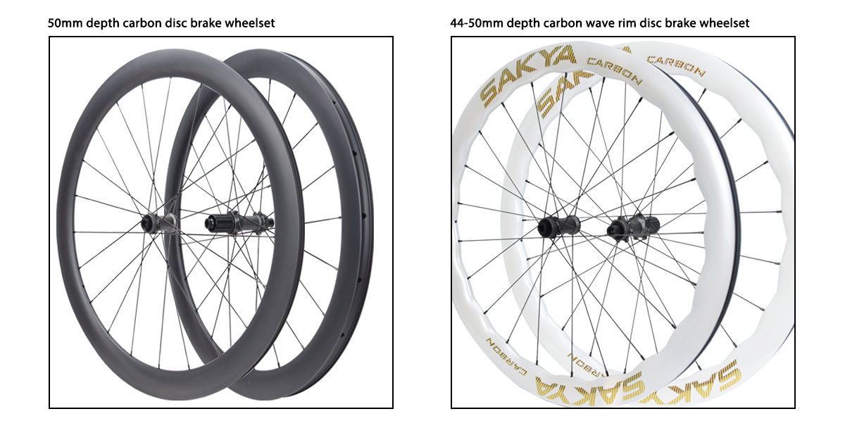 Carbon fiber disc brake wave rim wheelset 