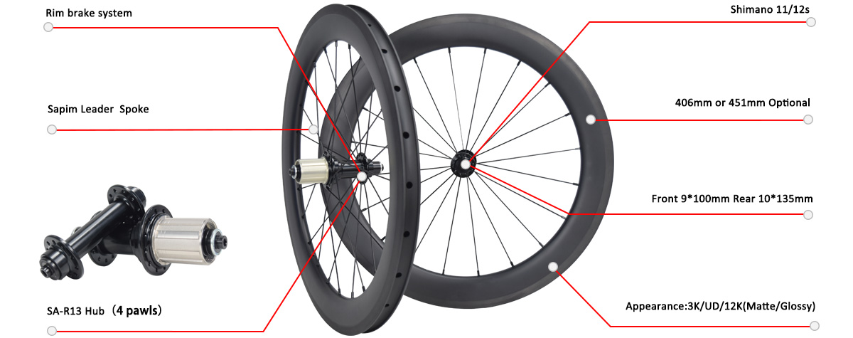 406/451 BMX rim brake wheels SA-R13 406/451 BMX rim brake wheels SA-R13