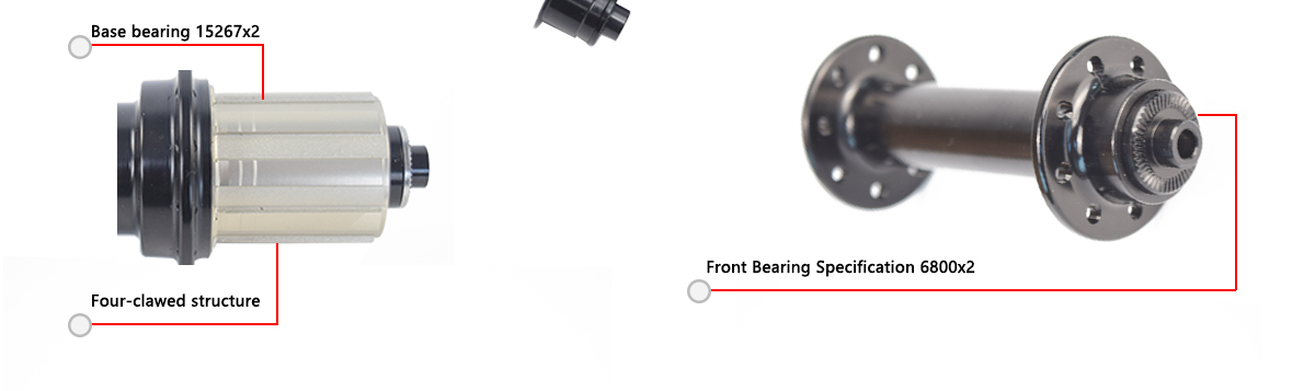 Bicycle hub rim brake 4 pawls