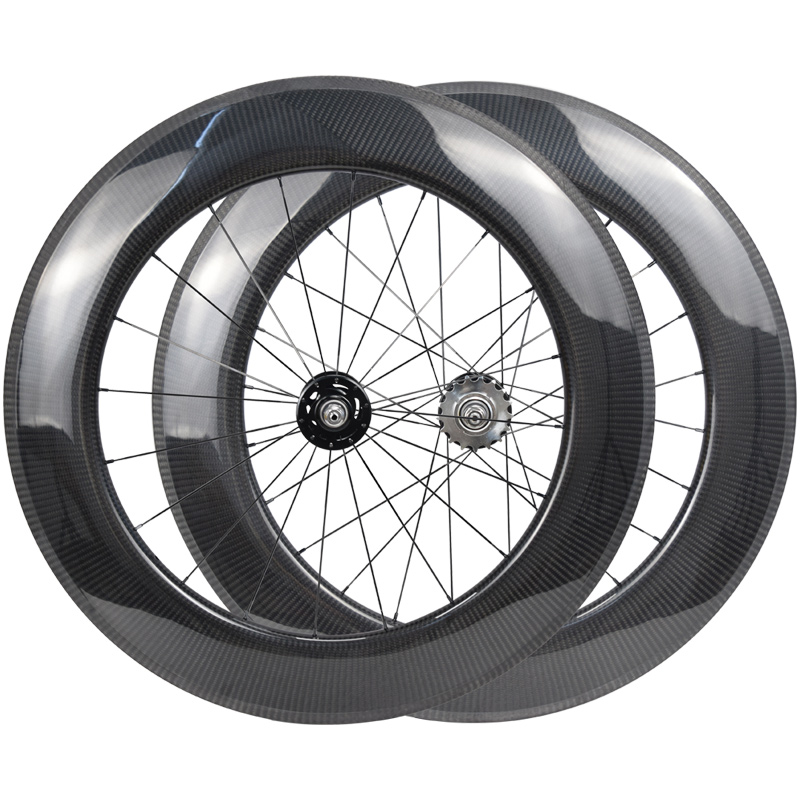 Twill Carbon Fixed Gear Bike Wheelset