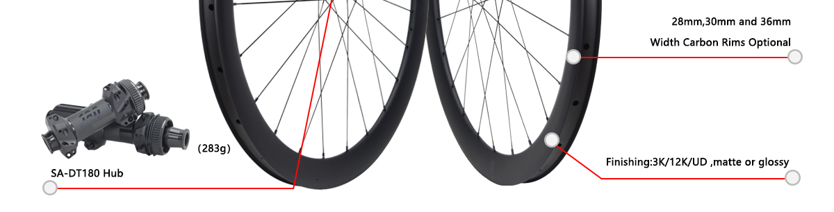 700C Disc Brake Wheelset DT180 Center Lock